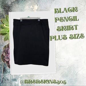 Black Pencil Skirt Plus Size 20